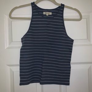 Madewell cropped striped tank.
